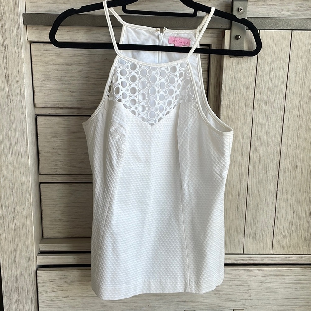 Lilly Pulitzer white tank top size 8